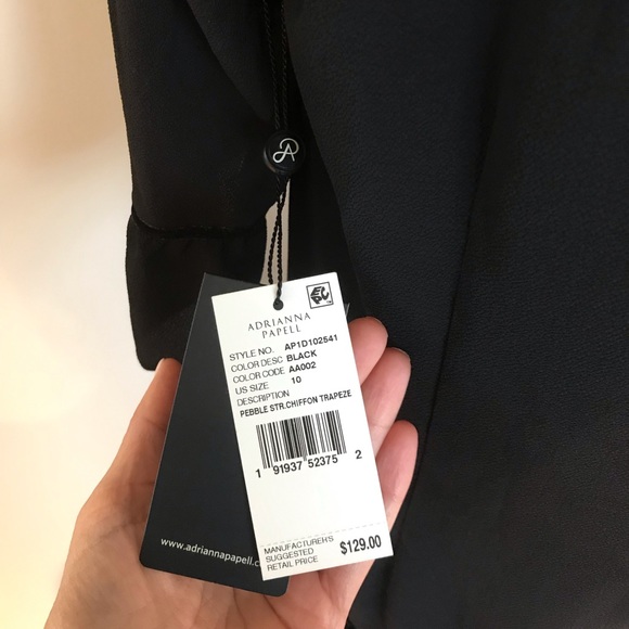 Adrianna Papell gorgeous black dress NWT - Picture 5 of 8